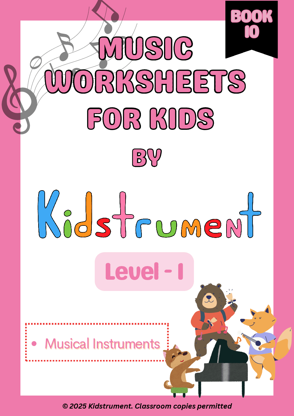 Level 1 Book 10: Musical Instruments activity thumbnail